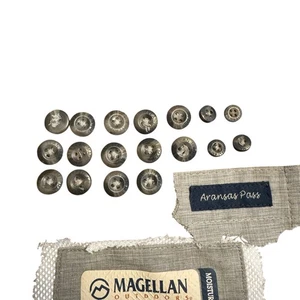 Botones de repuesto 18 Magallanes artesanía hágalo usted mismo noción costura reciclaje reparación reparación gris - Imagen 1 de 4