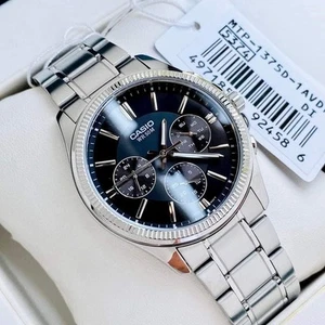 Reloj Hombre Casio MTP-1375D-1A Negro Analógico Acero Inoxidable 3 Subesferas Cuarzo - Imagen 1 de 9