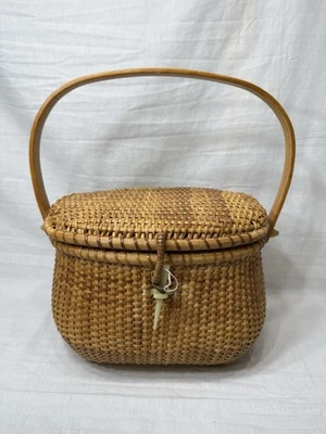 Nantucket стиль корзина сумочка Дамская сумка 70-х - Изображение 1 из 4
