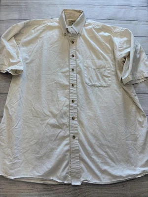 Harbor Bay Shirt Mens 2XL Tall White Short Sleeve Button Down Pocket Casual - Image 1 of 4