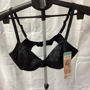 Warners Women’s T-shirt Bra Size 36B Black New Unlined Cups - Picture 1 of 7