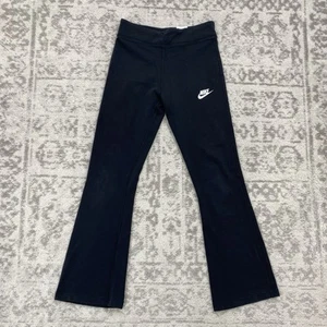 Nike Sportswear Leggings Flared Kids Swoosh Leggings Black FJ6169-010 Size Large - Picture 1 of 5