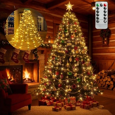 Christmas Lights for Tree Top 280 LEDs Christmas Tree Lights with Remote Xmas  - Image 1 of 4