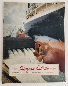 BOLLETTINO CANTIERE NAVALE NEWPORT NEWS VINTAGE luglio-agosto 1953 vol. XV n.5 - Foto 1 di 5
