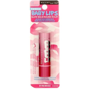 6 Pack Maybelline Baby Lips Glow Lip Balm, My Pink, 0.13 oz - Picture 1 of 2