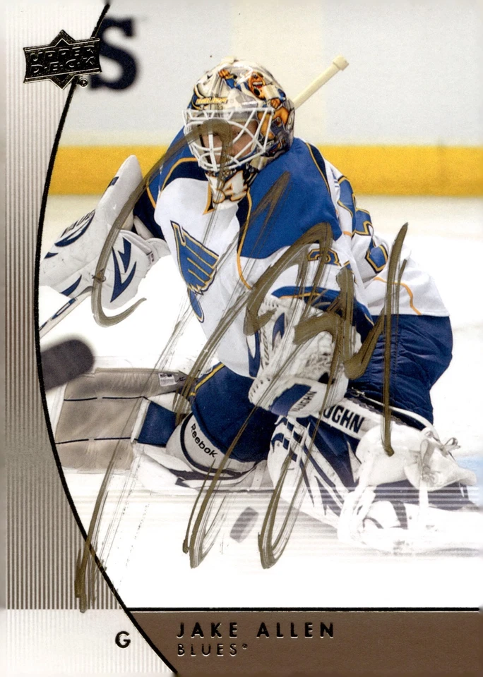 Jake Allen - Signed 2012-13 Universal GTS/Promo Gold Card #P19 - St. Louis Blues - Image 1 of 1
