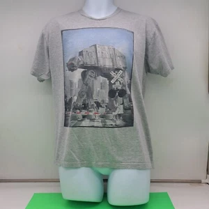 Star Wars AT-AT CROSSING Graphic T-Shirt men's Size~ Large short sleeve Gray - Picture 1 of 9