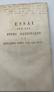 Boissy D'Anglas Essai sur les Fêtes nationales. Suivi de quelq idées sur les art - Imagen 1 de 11