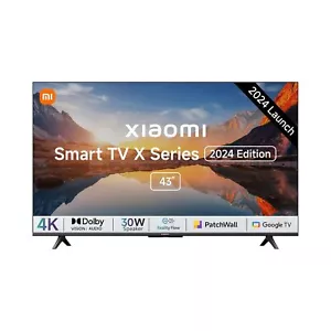 Mi Xiaomi 108 cm (43 inches) X Series 4K LED Smart Google TV L43MA-AUIN (Bl - Picture 1 of 9