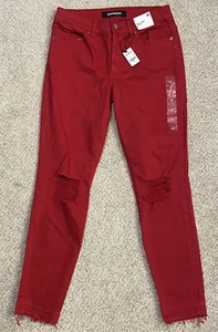Express Ankle Legging Red High Rise jeansRise jeans Size 6R 6 Reg Stretch Jeans - Picture 1 of 5