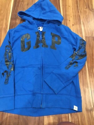GAP KIDS DC BATMAN SUÉTER SUDADERA CON CAPUCHA AZUL TALLA GRANDE EEUC Foto 1 de 4