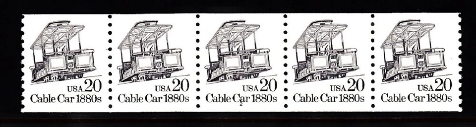 USA PNC SC# 2263 CABLE CAR 20c WATER ACTIVATED PNC5 MNH - PL# 2 - Image 1 of 1