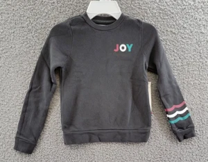 Sol Angeles Joy Waves Sweatshirt Boy's 6 Black Crew Neck Long Sleeve Pullover - Picture 1 of 15