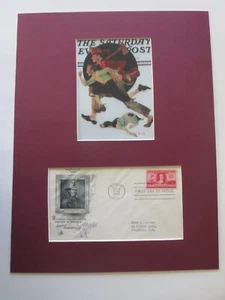 Norman Rockwell's Racing to the Fire & First Day Cover for Volunteer Firemen  - Picture 1 of 2