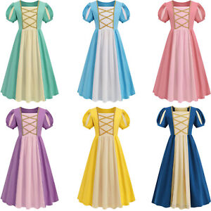 Kids Girls Renaissance Dress Medieval Medieval Dress Princess Cosplay Vintage