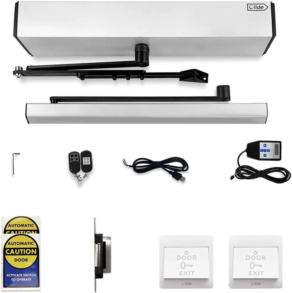 Olide Swing Door Opener Operator Automatic with Electric Strike and Exit Button - Image 1 of 4