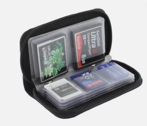 CF SD Micro SD Speicherkarte 22 Steckplätze Aufbewahrungstasche Tragetasche Halter Geldbörse UK - Bild 1 von 5