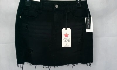 Mini Skirt Size 5 Vanilla Star Juniors' Ripped Denim - Image 1 of 4