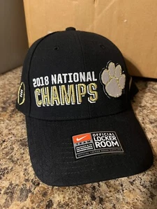 NIKE Clemson Tigers 2018 CFP National Champs Adjustable Hat Black New With Tag - Picture 1 of 4
