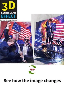 Donald Trump - 3D Poster, 3D Lenticular - 2 Bilder ändern sich - Bild 1 von 10