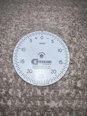 INDICADOR DE DIAL ESTÁNDAR D1-20221-B CALIBRE DE CALIBRE DE PLACA .0005" SOLO REPUESTO Foto 1 de 4