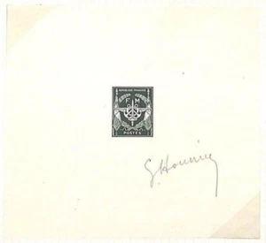FRANCE MILITARY STAMP 1946 Frank PLATE PROOF/Epreuve Signed *Hourriez* APH34 - Picture 1 of 3
