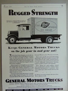 GENERAL MOTORS TRUCKS Breyers Ice Cream Philadelphia 1929 anuncio impreso de arte vintage - Imagen 1 de 1