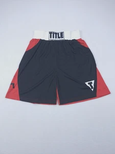 Title Trunks Mens Medium Red Professional Boxing Fight Training Shorts MMA Boxer - Picture 1 of 11