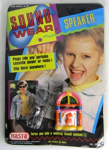 Vintage 1989 Nasta Sound Wear Speaker Sealed Package Retro 80's 90's - Picture 1 of 7