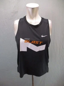 NIKE DRI-FIT Size XL Boys Black Mesh Crew Neck Athletic Racerback Tank Top 867 - Picture 1 of 10