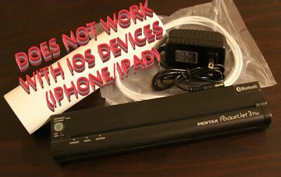 Pentax Pocketjet 3 Plus Bluetooth Portable Thermal Printer w/ACC. -NO BATTERY - Image 1 of 2