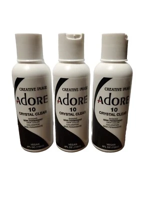 3x ADORE Color de Cabello Semi Permanente 4oz 10 CLARO CRISTALINO Foto 1 de 2