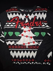 Mens Medium Fender Ugly Christmas Sweater - Picture 1 of 16