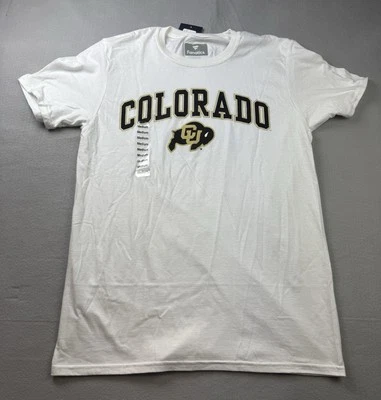 Camiseta Colorado Buffaloes Para Hombre Mediana Blanca Nueva Con Etiquetas Fanáticos Manga Corta NCAA Foto 1 de 4