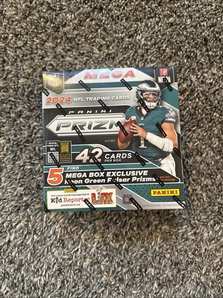 2024 Panini Prizm NFL Football Mega Box Factory Sealed Neon Green Pulsar Prizms - Image 1 of 1