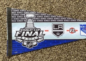 2014 Stanley Cup Final LA Kings vs NY Rangers Full Sized NHL Hockey Pennant - Picture 1 of 3