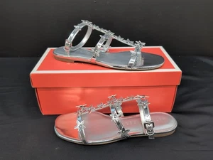 Katy Perry Collection The Halie Gladiator Ankle Strap Sandal US 9M Silver - Picture 1 of 13