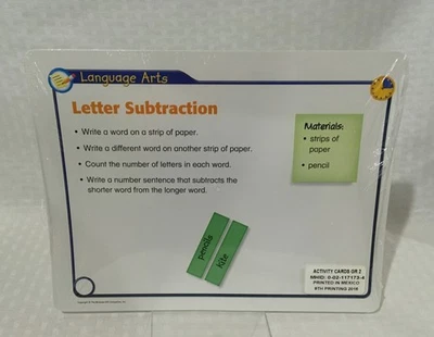 MY LEARNING STATIONS / ACTIVITY CARDS / GRADE 2 / BRAND NEW / ENGLISH & SPANISH - Image 1 of 2