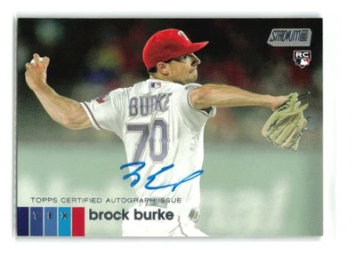 Brock Burke - 2020 Stadium Club #ABBU Autographs - Texas Rangers - Image 1 of 2