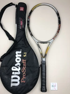 WILSON PRO STAFF 5.1 95 L3 Racchetta Tennis Racket con Fodero 4 3/8 - Foto 1 di 8
