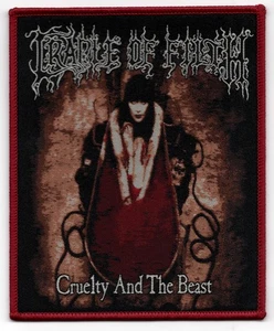 CRADLE OF FILTH-CRUELTY AND THE BEAST- WOVEN PATCH-RED BORDERS - Picture 1 of 1