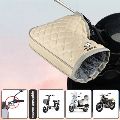 Motorcycle Bike Handlebar Mitts Winter Waterproof Insulated Windproof Hand Muffs - Imagem 1 de 4