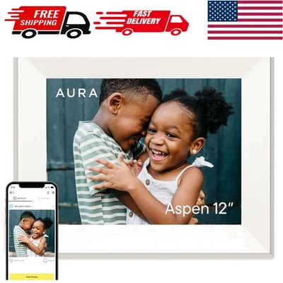 12" Aspen Anti-Glare Digital Photo Frame - Perfect Gift for All Occasions - Image 1 of 4