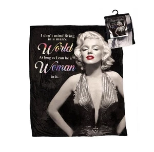 Marilyn Monroe Throw Blanket- Women Living In Man’s World Y6092 Size 127cm X 152 - Picture 1 of 1