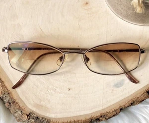 MARCHON TRES JOLIE 52 FULL RIM EYEGLASSES FRAMES MOCHA BROWN GLASSES RHINESTONE - Picture 1 of 7
