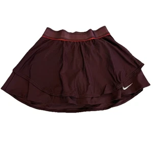Nike Court Slam Damen Dri-FIT High-Waisted Tennisrock Burgund Größe Small - Bild 1 von 6