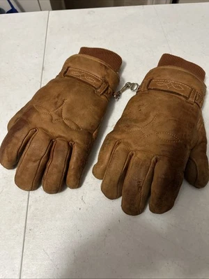 De colección Grandoe Hombre Cuero Forrado Marrón?? Guantes Talla Pequeña Usados en Ver Fotos Foto 1 de 4