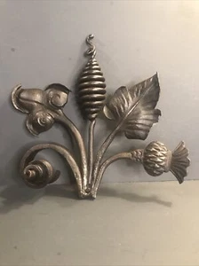 Antique wrought iron flower/Lotus/Leaf/Masterpiece hand forged/Edgar Brandt/1930 - Picture 1 of 12