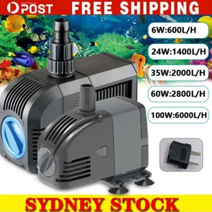 Adjustable Submersible Fish Tank Fountain Pond Flow Aquarium Pump Water Marine - Picture 1 of 30