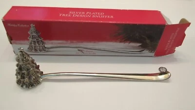 MCM Godinger Silver Plated Tree Design Candle Snuffer Vintage Mid Century - Image 1 of 4